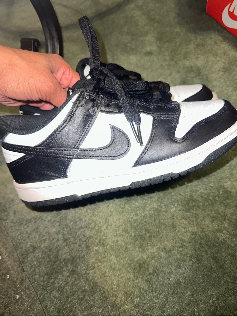 Nike Panda Dunks Low-Top Sneakers in Black and White